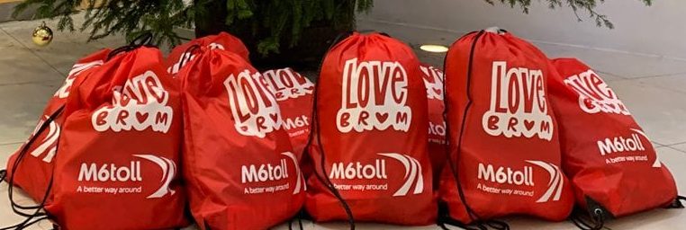 M6toll Backs Bags for Brummies Campaign