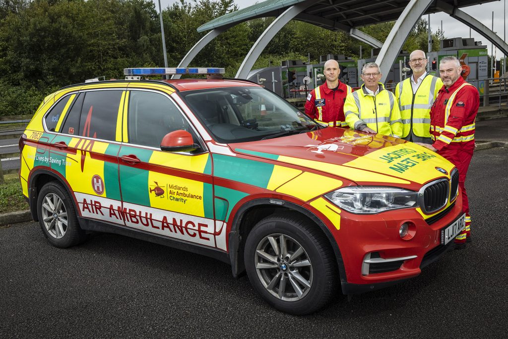 M6toll Launches Drive for Charity partnership with Midlands Air Ambulance